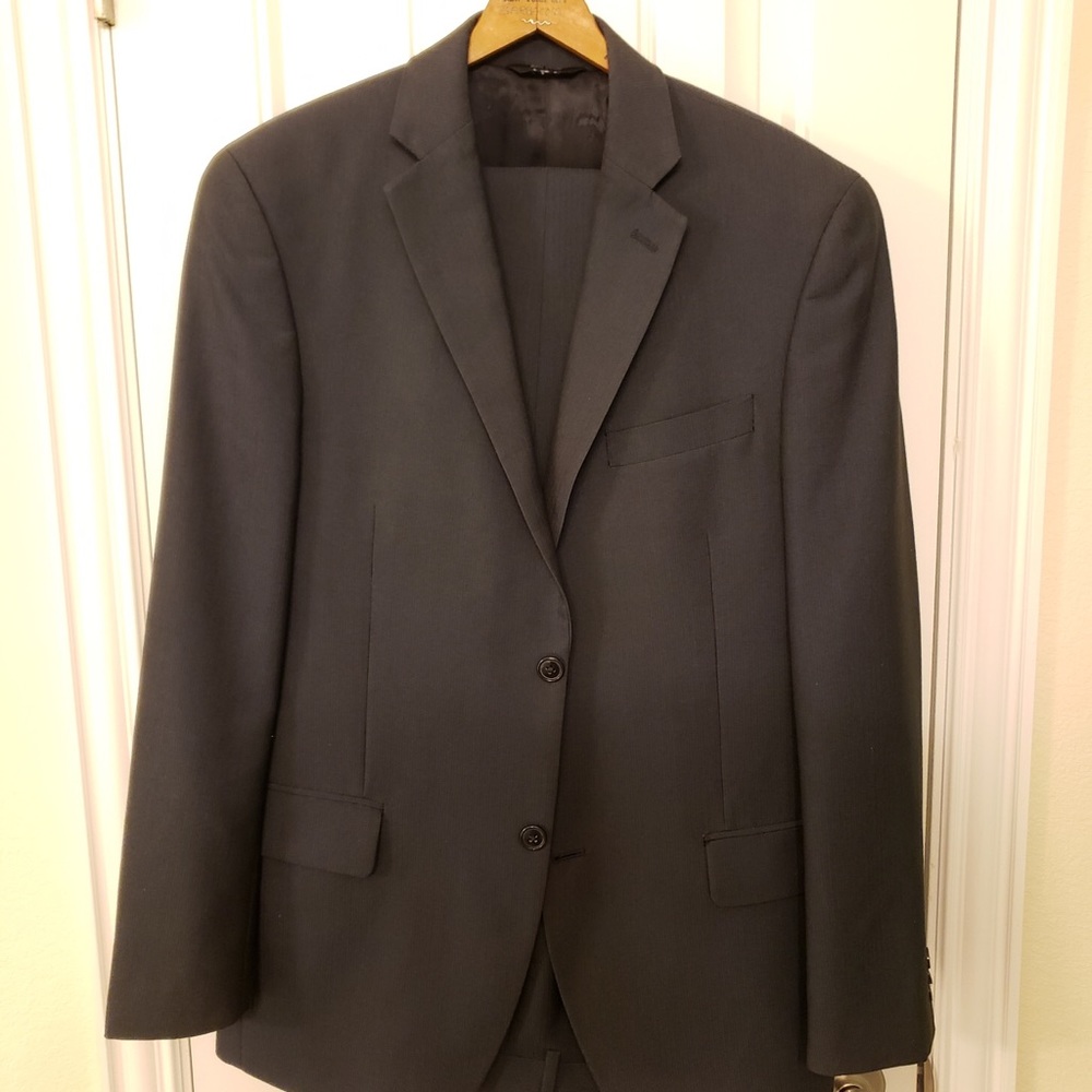 Dark blue suit